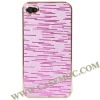 Electroplated Hard Case with Iron Sheet Cover for iPhone 4(Rose)