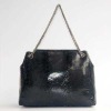 Fashion black hobo shoulder bag chain