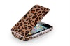 Fashion desgin Leopard leather case for iphone 4g mobile phone case