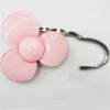 Fashion pink flower purse hook