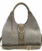 Faux ostrich elegant tote handbag