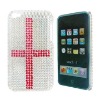 Flag Designer cover for ipod touch 4 Bling Diamond Plastic case