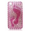 Footprint Pattern Bling Rhinestone hard Case for iPhone 4 4G (1004505Q)