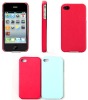 For Apple iPhone 4G hard back leather