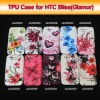 For HTC Bliss(Glamor) Colourful Butterflies and Flowers Pattern TPU Case