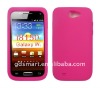 For Samsung Galaxy W i8150 Silicone Pink Case Gel Rubberized Skin Cover