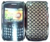 For blackberry 8520 plating Hard Shinny side leather skin Cover case