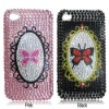 For iPhone 4 Case Elegant Butterfly Pattern Rhinestone Case