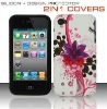 For iphone 4 / 4S case of Water Decal Flower Design Hard PC case