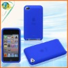 For ipod touch4 blue soft silicone skin case