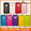 Free Shipping Hard Colorful Cream Cover Case For iphone4G 4s LF-0356