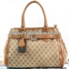 (G1342*earth yellowB010806) 2012fashionable new female bag canvas with pu skin