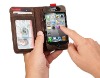 Genuine BOOK BOOK, Luxury wallet leather case cover for iphone 4 &MN-0147