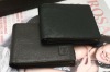 Genuine leather mens short clip wallet,D-3801