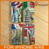 Goegtu Different Countries Sign Protective Case For Iphone4\4S (LF-0622)