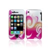 Graphic Snap-on Protective case for iPhone 3G/3GS (Pink Swirl)