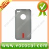 Gray Anti-slip Silicone Gel Case Skin for iPhone 4G