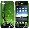 Green Cirrus Design Hard Case Both Sides Skin Cover For iPhone 4G