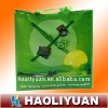 Green colorful reusable non woven PET tote bag