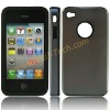 Grey Plastic Mix Silicon Cover Hard Case Plastic Protector For iPhone 4