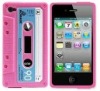 HOUSSE SILICONE ASPECT CASSETTE AUDIO EN RELIEF IPHONE 4 ET 4S