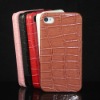 High Quality for iPhone 4S&iPhone 4 Crocodile Leather skin Plastic case