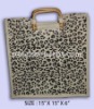 Jute beach bag with print