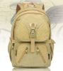 Khaki 16oz double compartments school bag