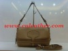 Khaki designer handbag made of leather in Guangzhou for women