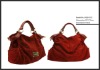 Lady hot red short handle leather HandBags fashion