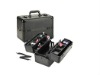 Large Black Aluminum Makeup Train Case