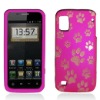 Laser Protector Case For ZTE Warp N860 Paw Print Rose Pink