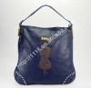 Latest brand Navy blue lady leather handbag