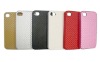 Leather sticker hard case for iPhone4