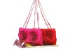 Legend cheap PU flower leather handbag