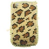 Leopard Design Bling Shell Rhinestone Detachable Cover For Blackberry Curve 8520