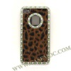 Leopard Design Fur Hard Case Cover for iPhone 4S/ iPhone 4(Brown)