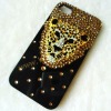 Leopard Head High Quality Diamond Deaign Hard Cover Case for Apple iPhone 4 &4S