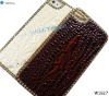 Luxury Crocodile Skin Case for iPhone 4. With Diamond Frame.