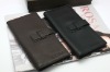 Men's black leather wallet,D-8025