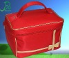 Microfiber cosmetic bag with compartment