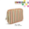 Mini colorful strip cosmetic bag