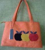 Mini fancy lady jute bag - Orange