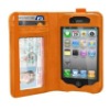 Multi-functional Book Style Genuine Leather cover for iphone4 4s