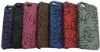 NEW  PC + PU Hard Back Cover Case for iPhone 4 with Flower Pattern