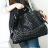 New Lady Hobo PU leather handbag 2012 shoulder bag Black