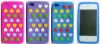 New Style Soft Silicon Case for iPhone 4 (Colorful Heart Pattern)