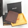 New design men's brown leather wallet