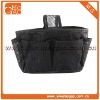 New style black high-capacity polyester multifunction mesh cosmetic bag