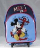 Newest design junior trolley backpack with cartoon pattern